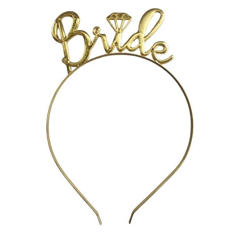 bridal headband in gold finish for Indian weddings